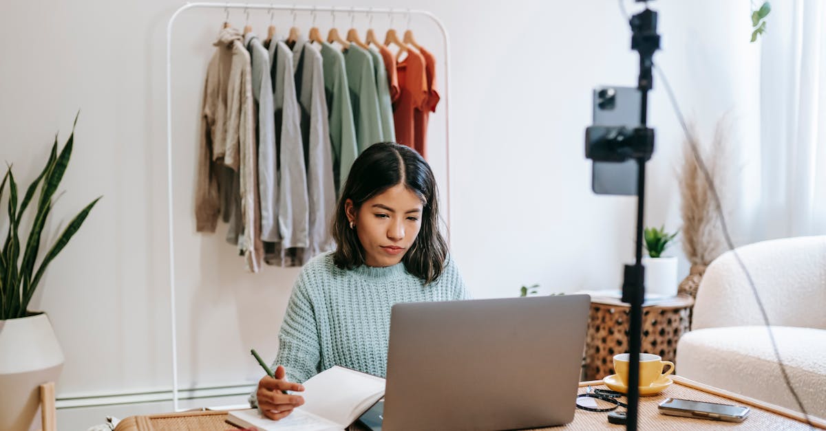 woman working on laptop - long-term seo content plan for small businesses
