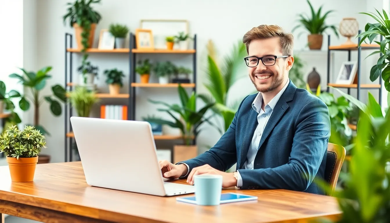 man working on laptop - best link building strategies for small businesses